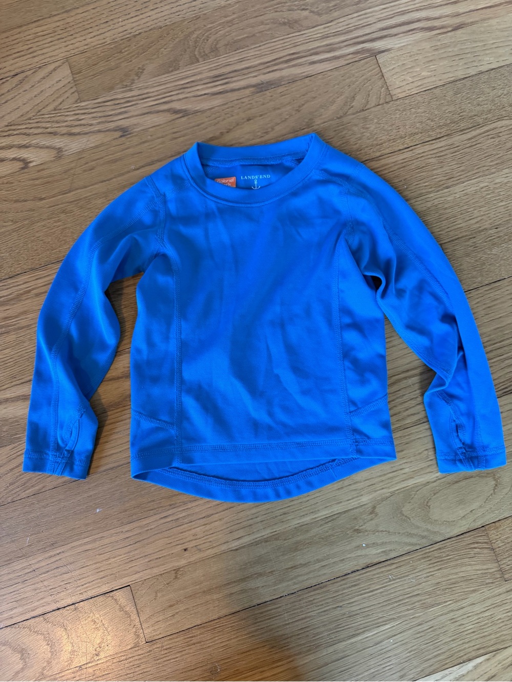Lands' End Kids' Long Sleeve Performance Tee - Blue